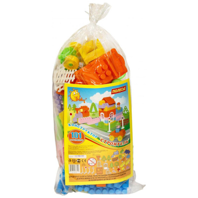 Конструктор блочный Строитель Полесье 36100